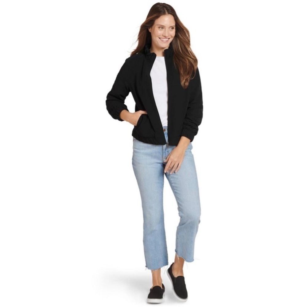 Jockey Women's Bomber Jacket XL Black nwot